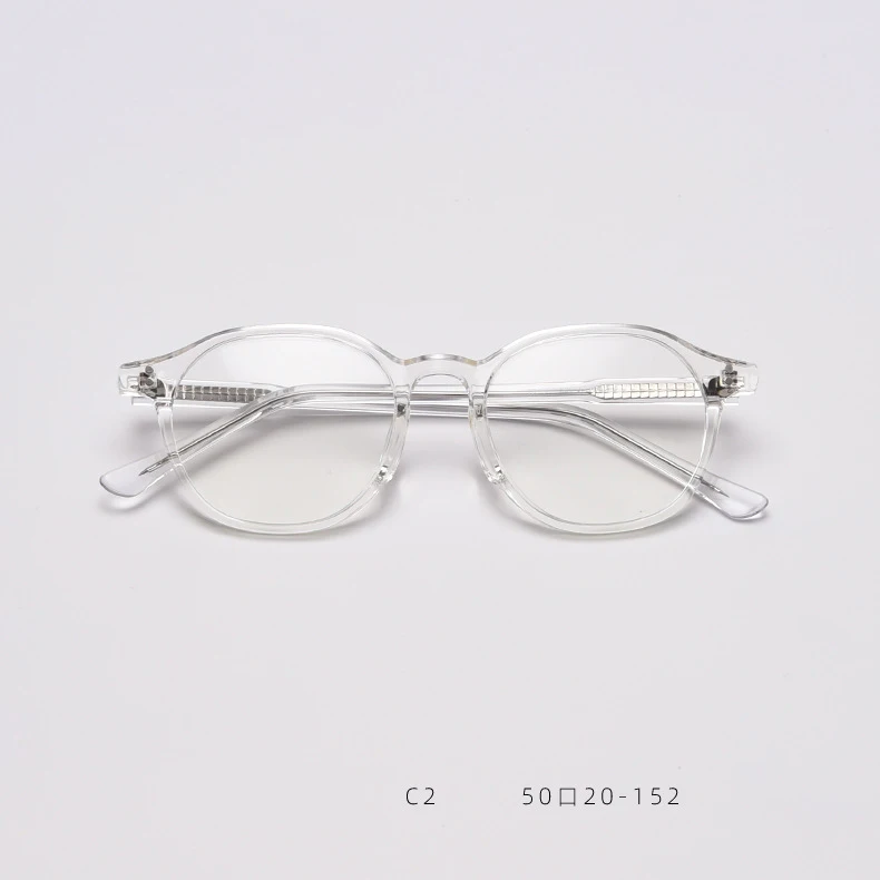 49427プラスチックチタンメガネレトロ抗ブルーフレーム米爪光学