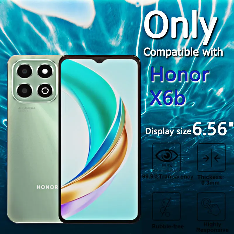 Premium Screen Protector Pack for Honor X6b - 9H Tempered Glass, HD Clarity, Anti-Scratch, Case Friendly (1-4pcs)