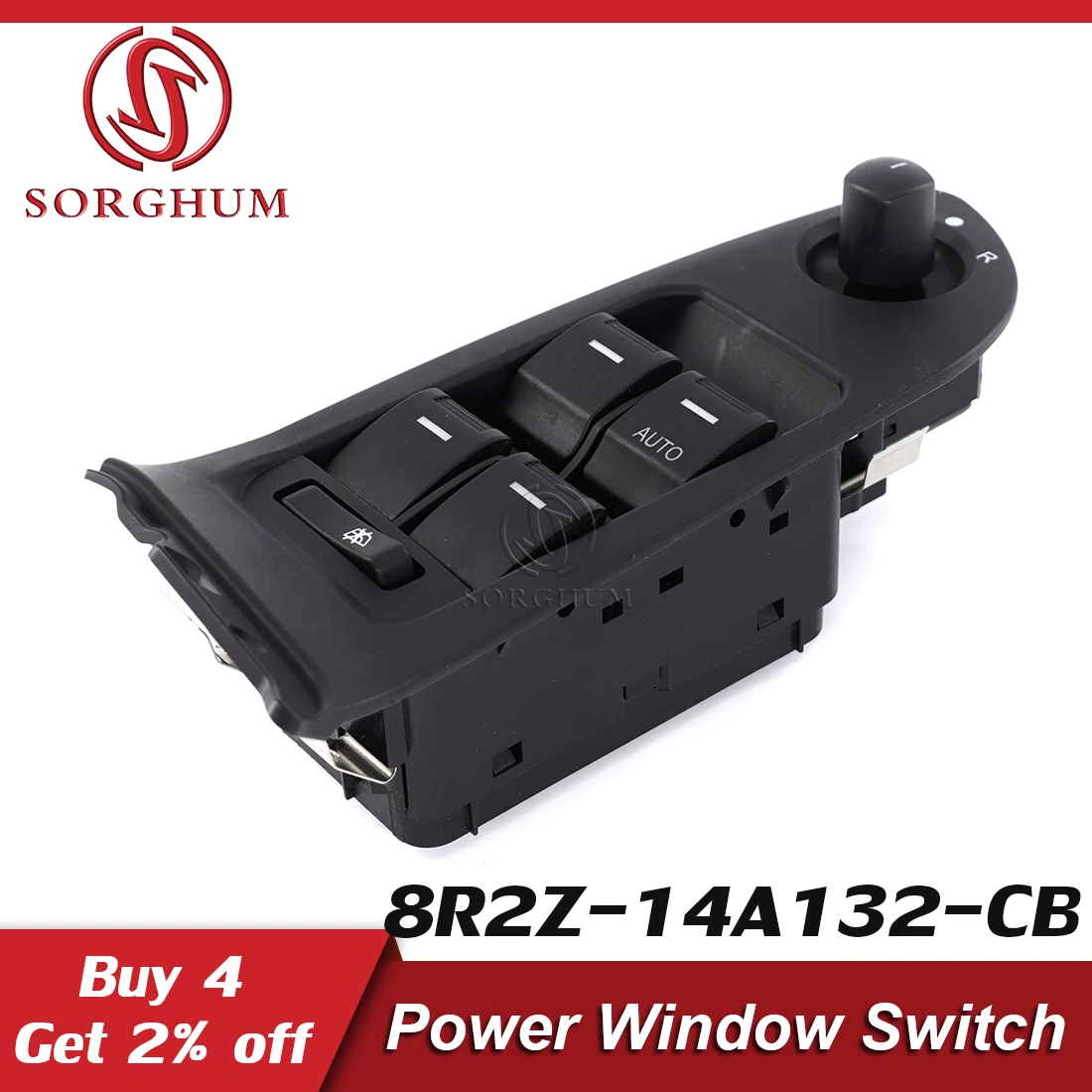 

8R2Z-14A132-CB 8R2Z14A132CB Front Right Driver Side Electric Master Power Window Control Switch Button For Ford Falcon 2008-2014