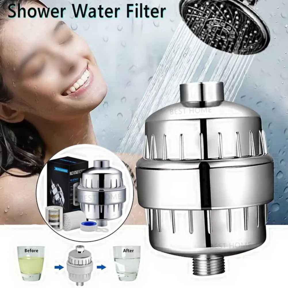 

Water Outlet Purifier Kits 15-Stage Shower Water Filter Removes Chlorine Heavy Metals for Hard Water Bath Filtration Purifier