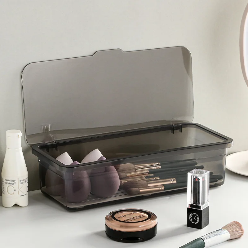 

Large Capacity Cosmetic Brush Organizer Transparent Dustproof Makeup Brush Beauty Egg Storage Holder Eye Shadow Brush Holder