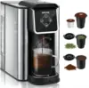 SIFENE Single Serve Coffee Maker, 3-in-1 Quick Brew for Coffee Pods, Ground Coffee, & Loose Tea, 1150W, Compact, Black 1