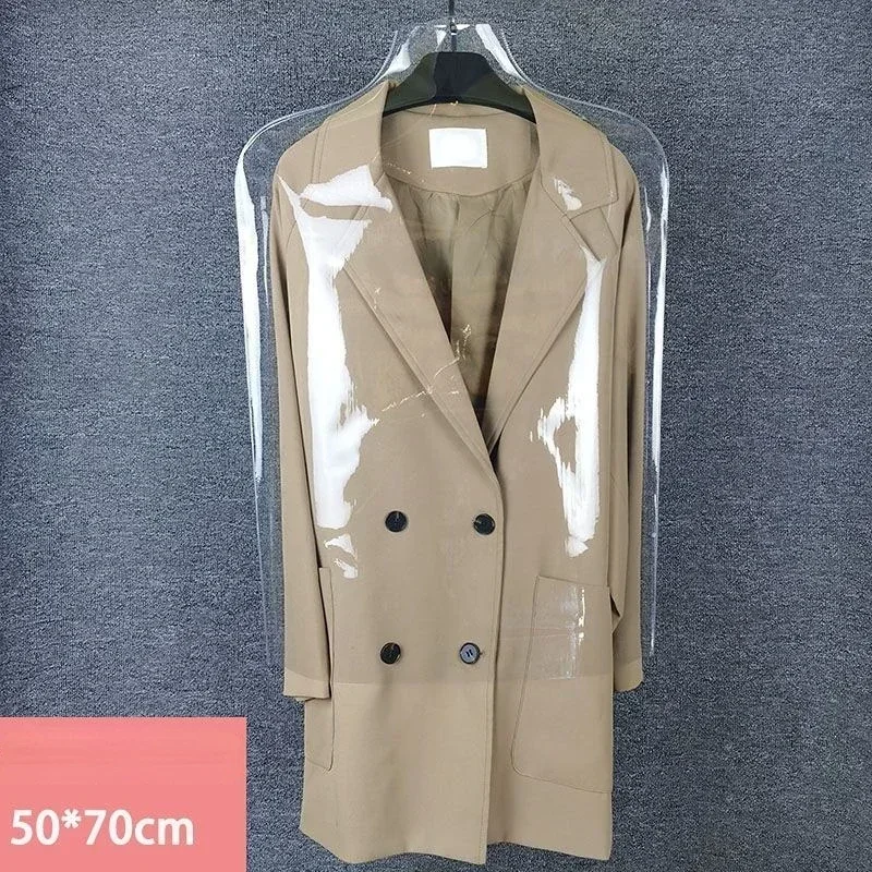 

Wrinkle Dust Case Coat Covers Clothing Dress Thickened Transparent Body Household Hanging Store Protective Half Garment