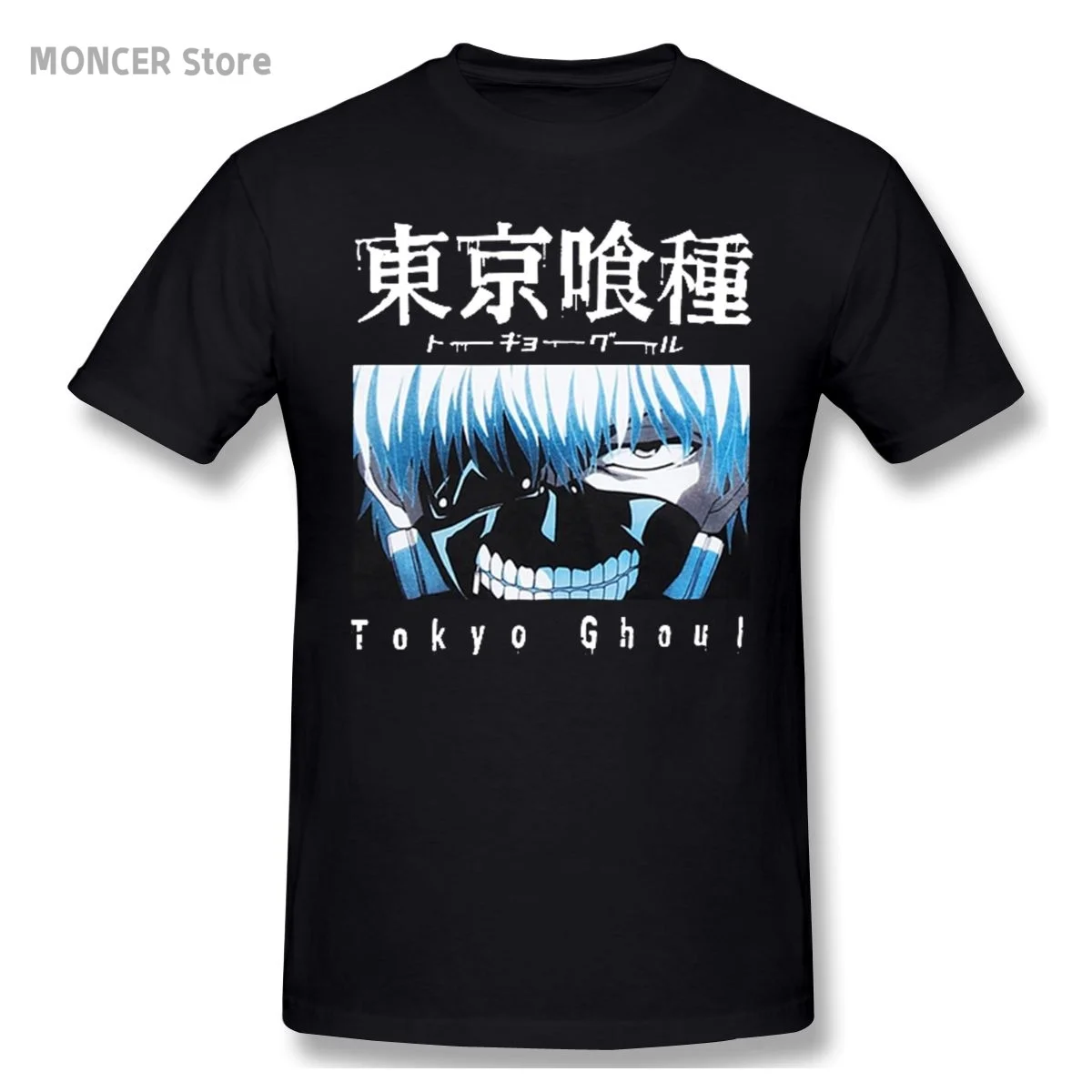 

Japanese Anime Punk Tokyo Ghoul Kaneki Ken Printed Loose T-shirt Harajuku Casual Cool Cartoon Streetwear Funimation Shirts