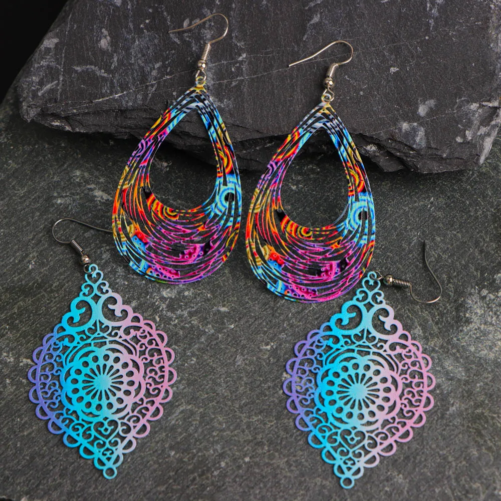 10/20Pairs Hip Hop Ohrringe Edelstahl Schmetterling Anhänger Ohrringe Männer Frauen Geometrische Hängende Ohrring Schmuck – Detail 40