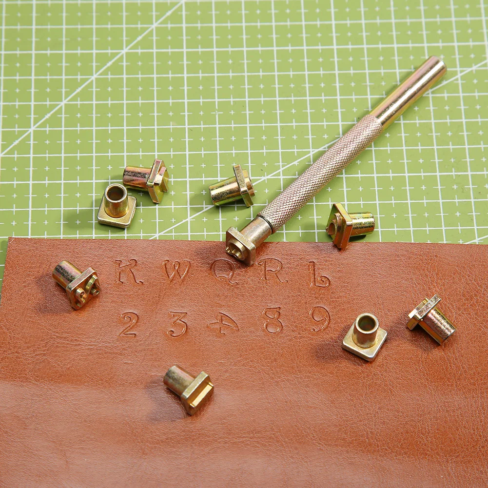36pcs Carbon Steel Metal Letter Stamps Wood Leather Copper Punching Stamper Set DIY Handicraft Art Accessories