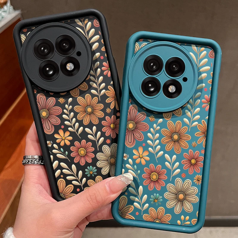 Custodia In Silicone Per Oneplus 11 5G Design Fiori Vintage Disegni