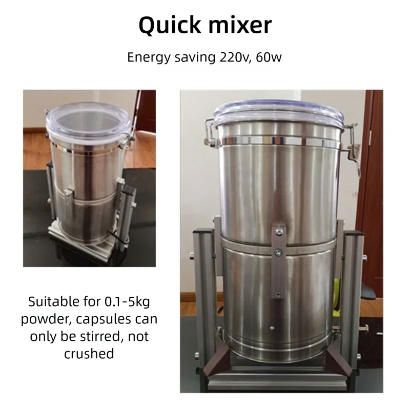 JH Desktop Mixing Machine Powder Granule Mixer for Fish Bait Feed Plastic Dye Ho