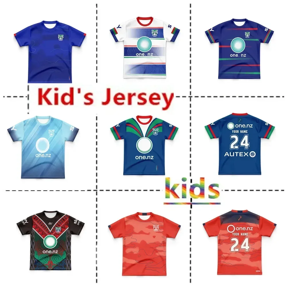 New Zealand Warriors Kids Home / Away / Training Rugby Jersey Mens Size:16-26（Print Name Number） rugby jersey