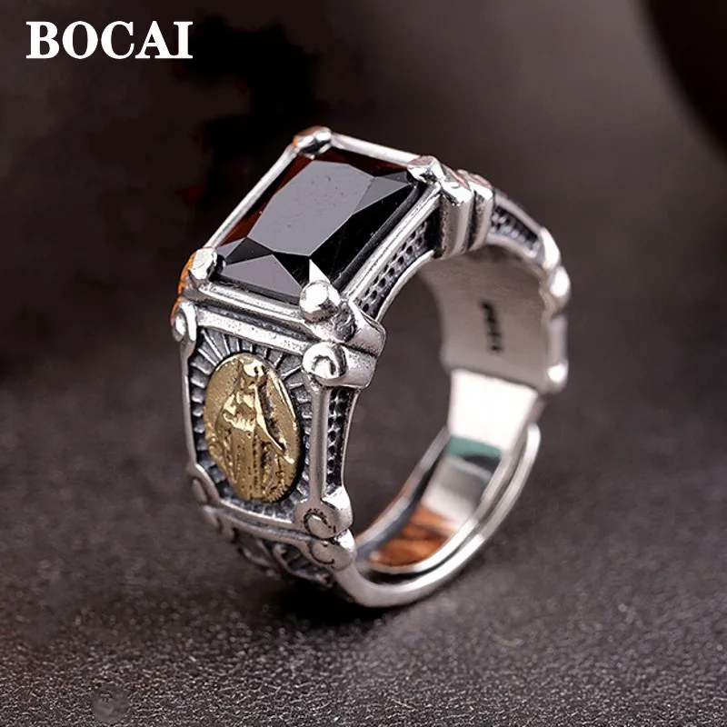 

Мужские кольца с фианитами BOCAI, серебро 100% пробы, с инкрустацией Девы Марии