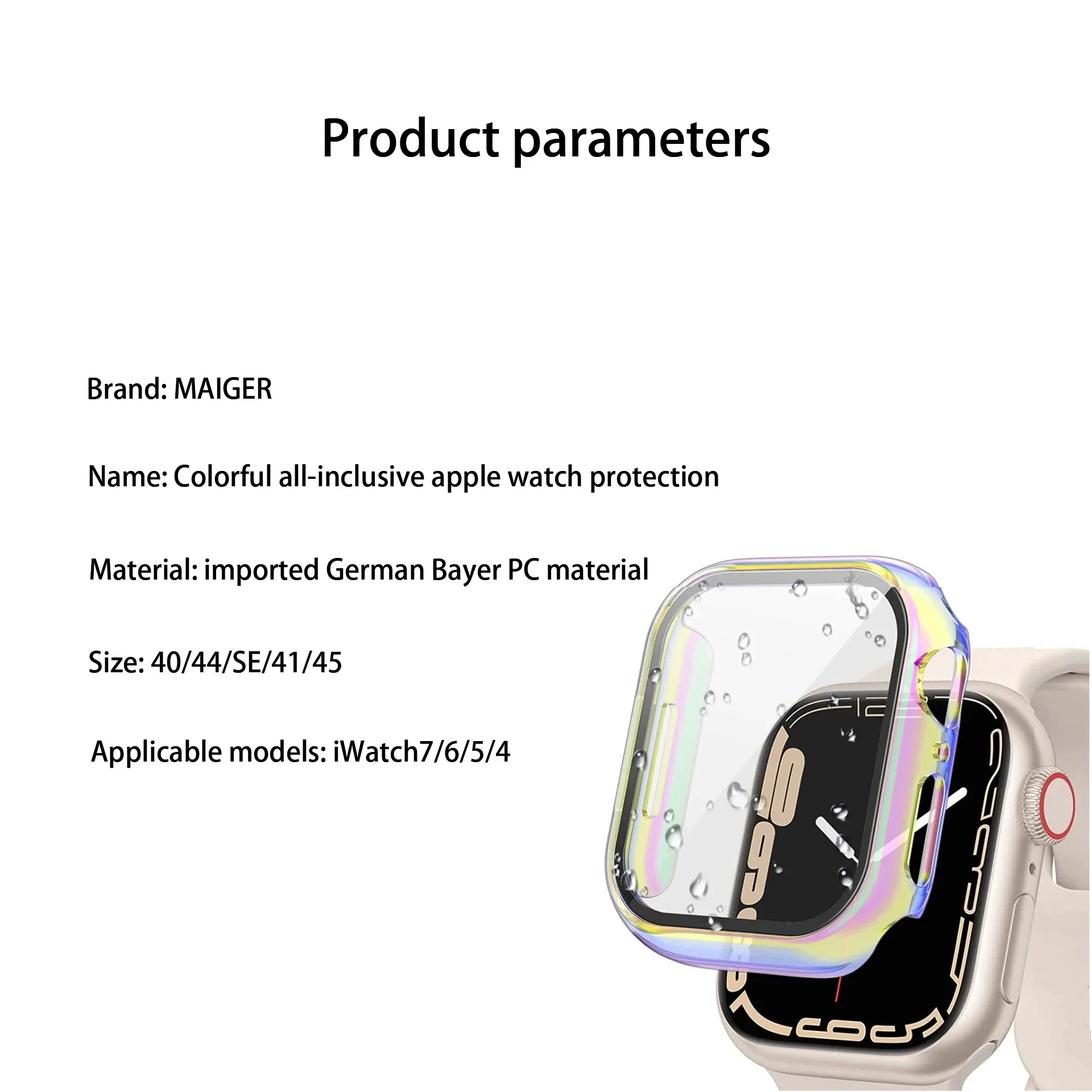 Vibrant Watch Case with Built-in Tempered Glass Screen Protector