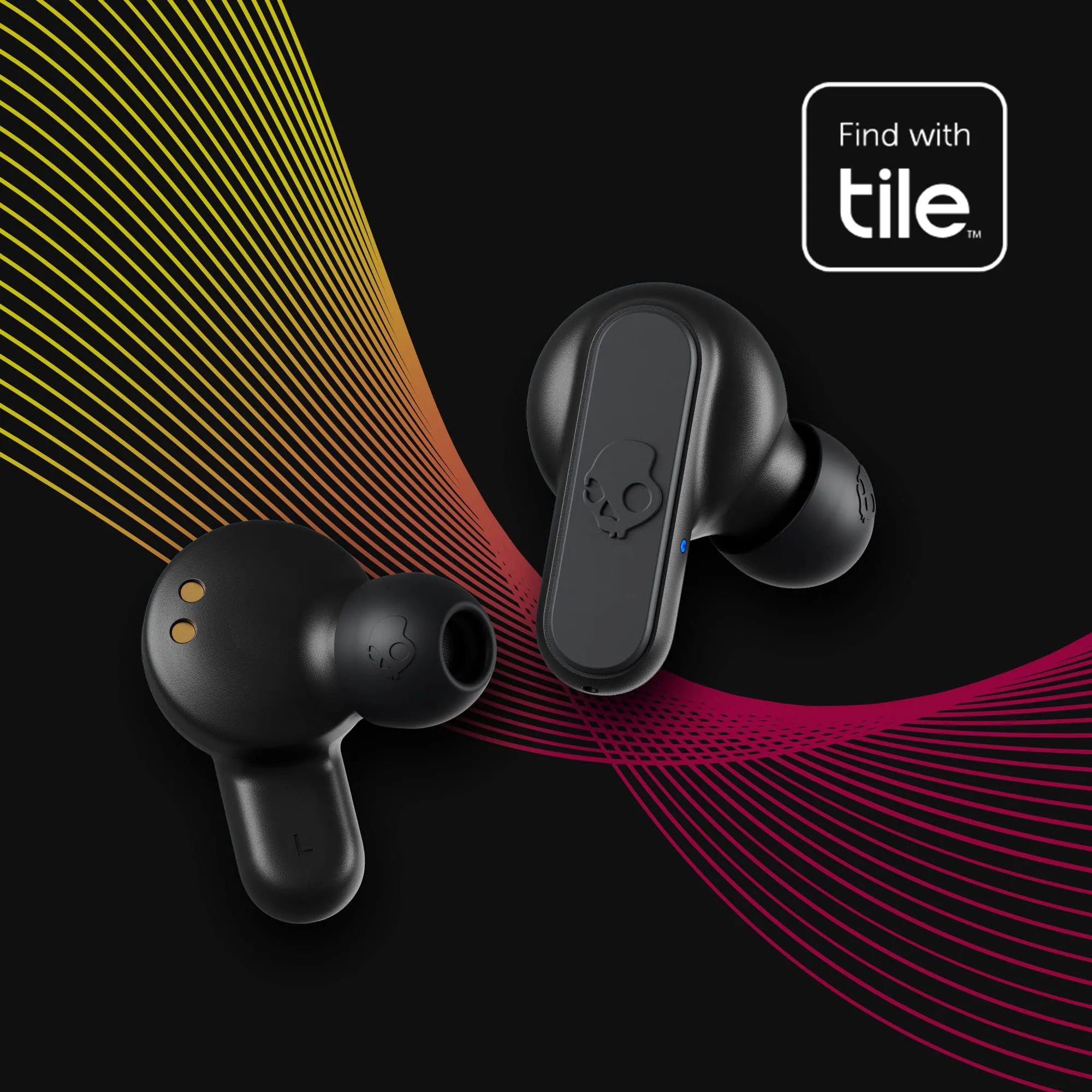 Skullcandy Dime 2 무선 블루투스 이어폰, 스포츠 게임용 대용량 이어버..