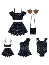  2023 Wednesday Addams Swimwear Kids Two Piece Wednesday Swimsuit For Baby Girls Summer Children Bathing Suits 2-10 Years 