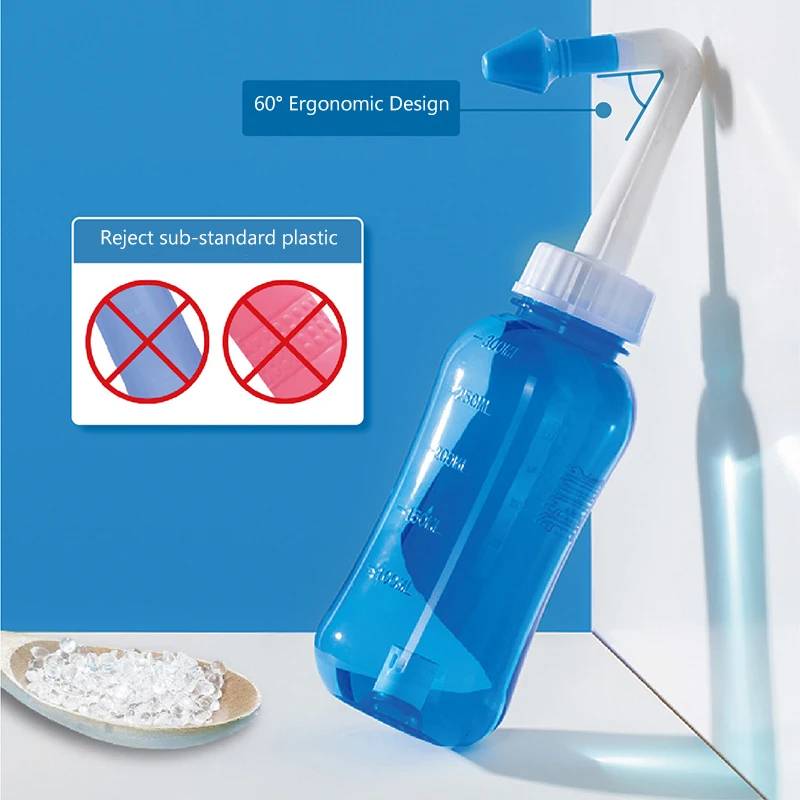 Nasal Irrigator 300ml Nasal Wash Cleaner Baby Spray Aspirator Syringe Sink Rhinitis Treatment Device