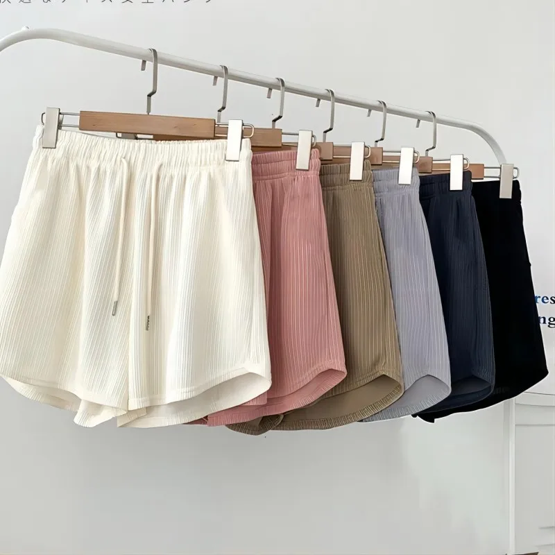 New Summer Sports Shorts Women's Korean High Waist Loose Large Size Student Youth Home Sleepwear Running Yoga Shorts