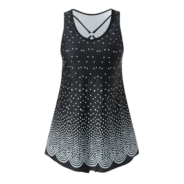 2025 Summer Two Pieces Women'S Swimsuit Oversized Printed Tankini Set Swimwear Female Monokini Suit Beachwear Swimming Outfits 2