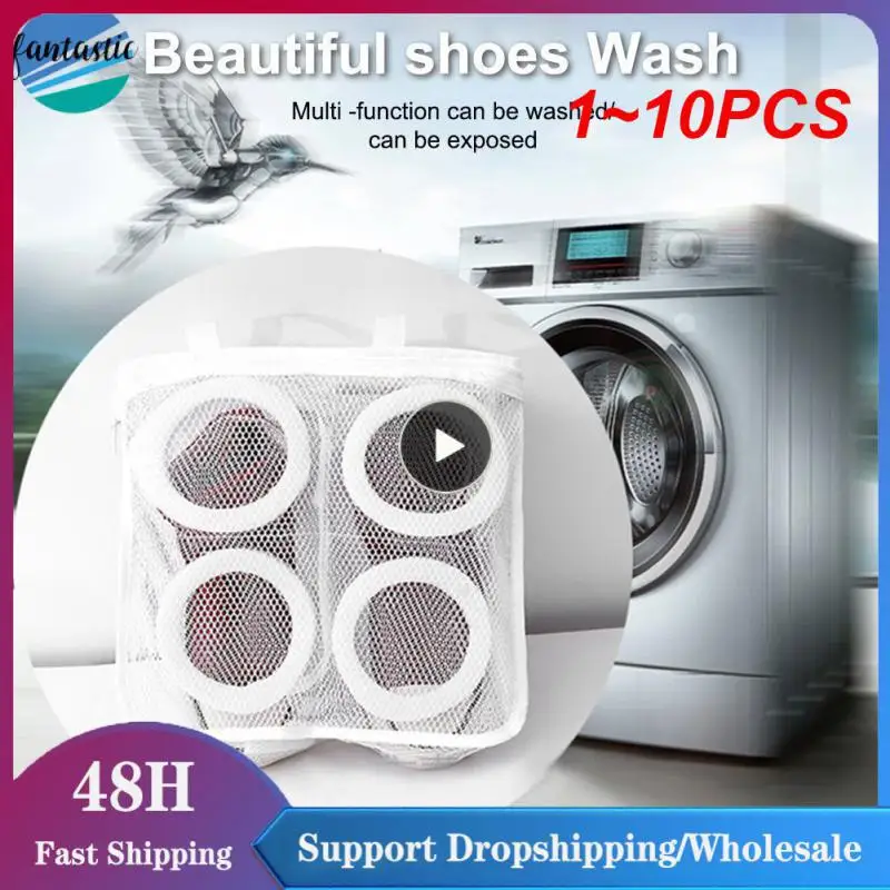 

1~10PCS Washing Machine Shoes Bag Travel Shoe Storage bags Portable Mesh Laundry bag Anti-deformation Protective Shoes Airing