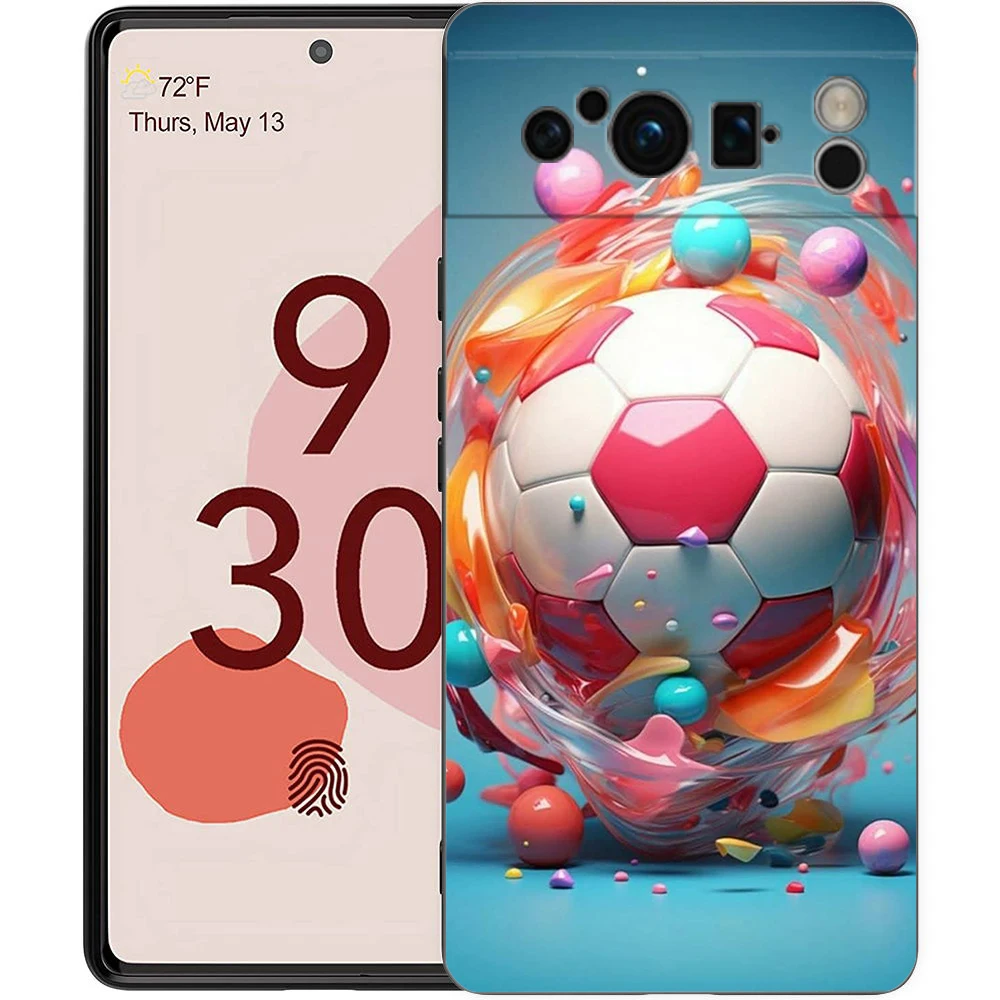Premium Shockproof Football Design Phone Case Cover - Soft TPU Protective Shell