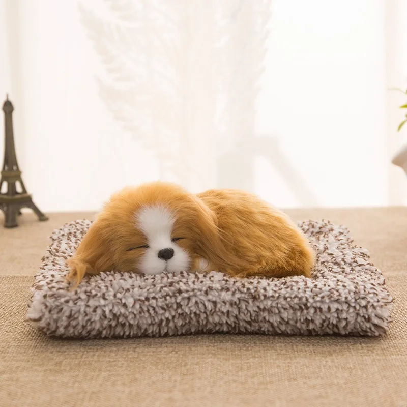 Charming Plush Puppy Ornament for Home and Car Decoration