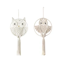 Owl Pendant Hand-woven Macrame Tapestry Home Wall Hanging Decoration Dropshipping 1
