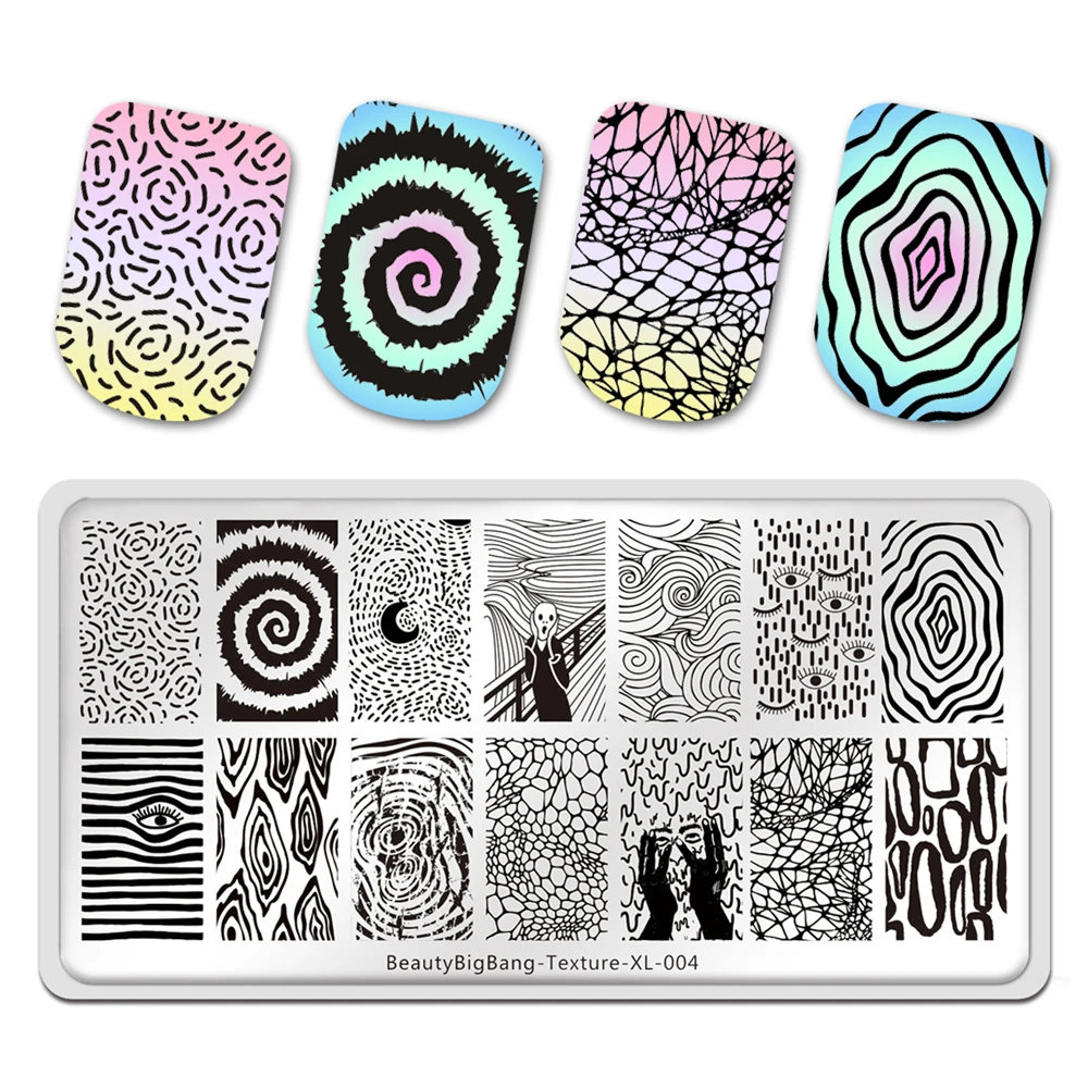 BeautyBigBang Geometry Nail Stamping Plates New Animals Bear Character Design Fairy Tales Nail Art Stamps Texture XL-004 4