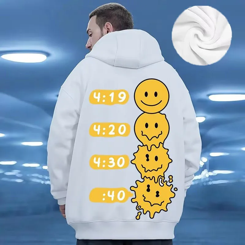 Hooded Sweater Men's Trendy Brand Large Size M-8XL Men's Autumn And Winter Style Plush And Thick Fat Hip-hop Pullover Jacket