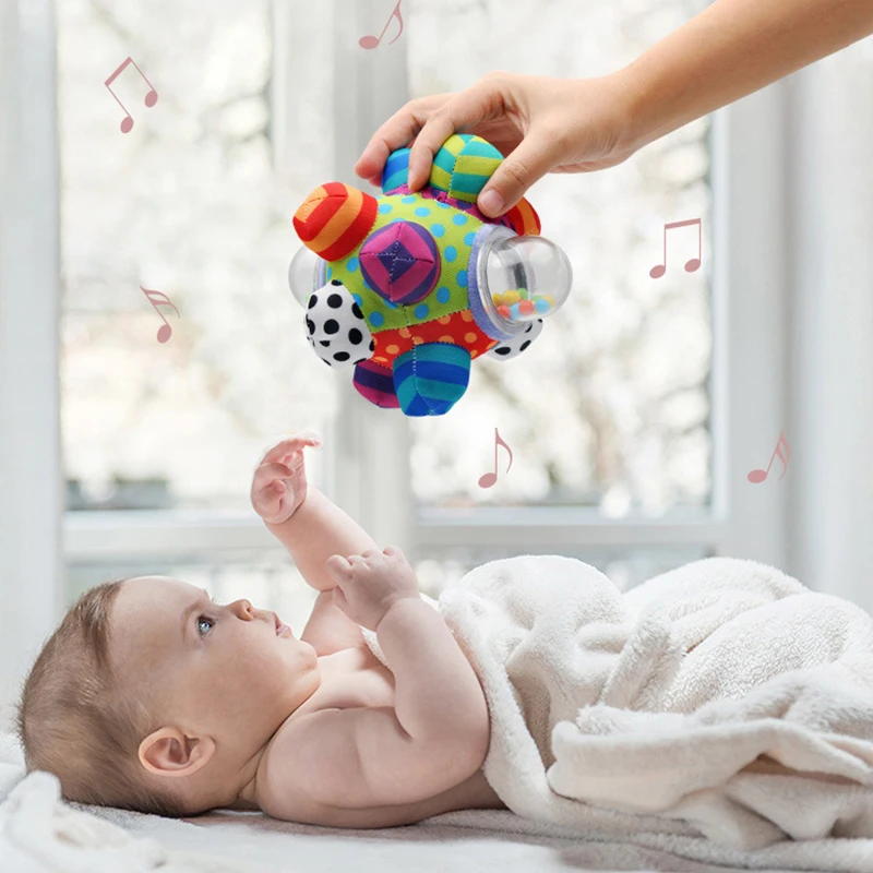 

Baby Rattles Toys Soft Plush Hand Rattles Hand Grip 0 12 Months Baby Toys Tactile Sensory Ball Stuffed Animal Rattle Shaker Ball