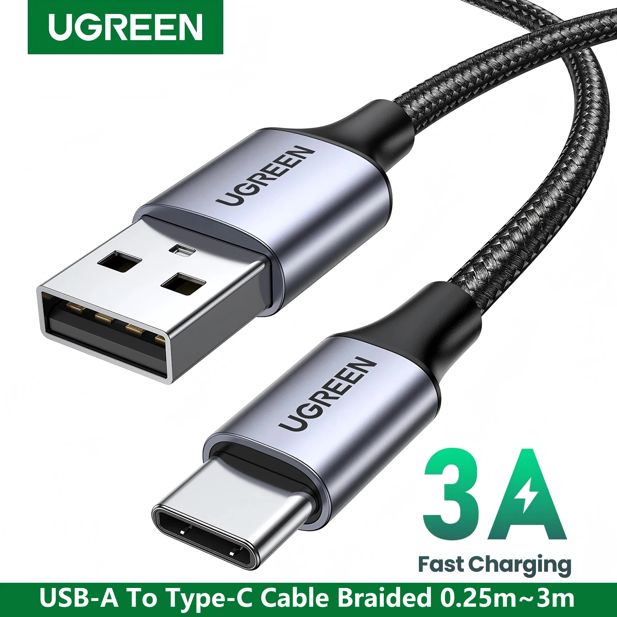 สายชาร์จ Type-C ทนทาน ชาร์จเร็ว ถ่ายโอนข้อมูลได้ 2 ม. 3 ม.