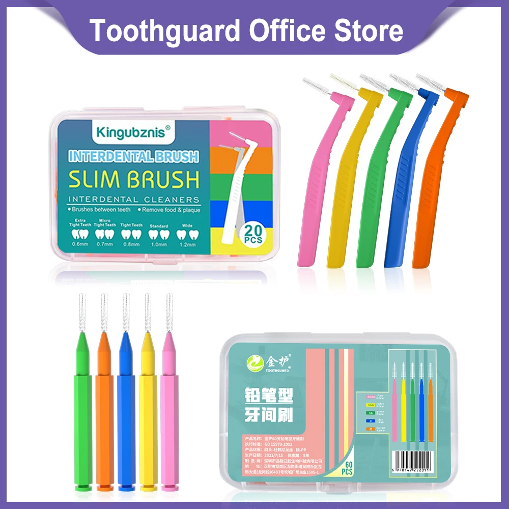 

60/40pcs Interdental Brush Paro Dental Brush Toothpicks Brushes for Orthodontic Braces Teeth Cleaning Oral Hygiene Care Tool