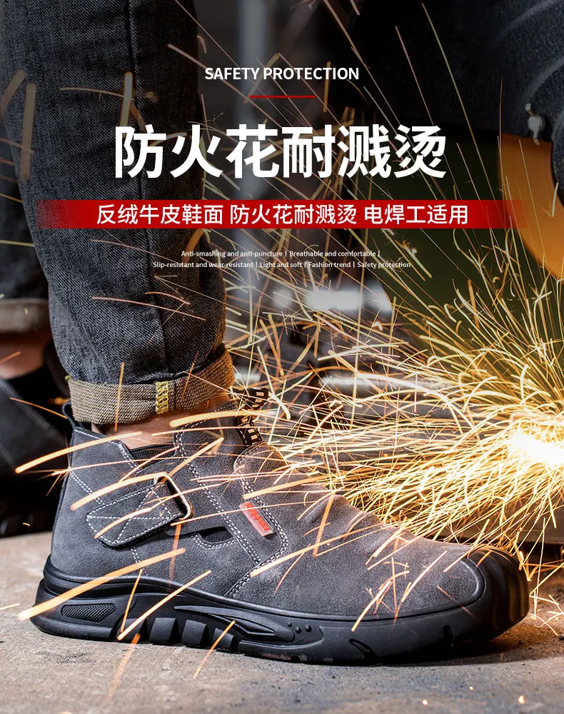 Work Sneakers Men Indestructible Steel Toe Work Shoes Safety Boot Men Shoes Anti-puncture Working Shoes For Men Sock shoes