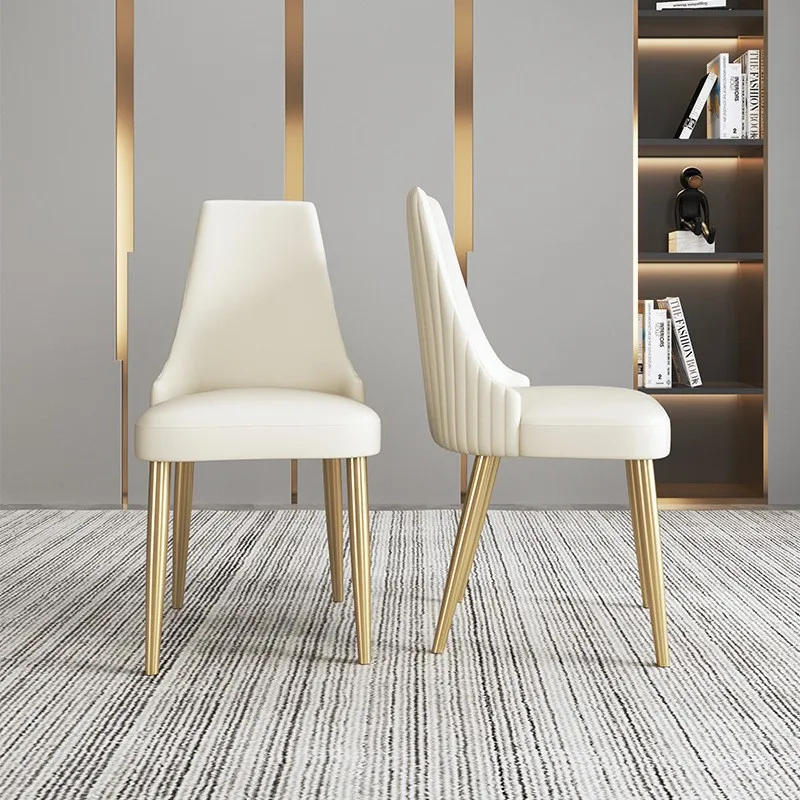 

Luxury Dining room Furniture Modern Hotel Restaurant home leather dining chair with metal leg