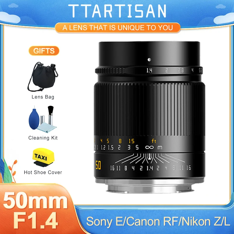 Ttartisan 50Mm F1.4 Asph Full Frame Lenti Di Messa A Fuoco Manuale Per Sony Fe Canon Rf Eosr Nikon Z Sigma Lumix Leica L Mount A6300 A7Rav