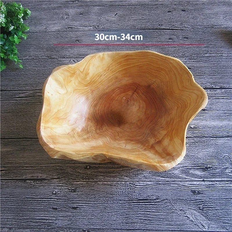 Handmade Natural Wood Fruit Tray, Wooden Bowl, Irregular Snack, Sushi Bread, Dessert, Candy Plate, Salad Trays, Home Decoration 6