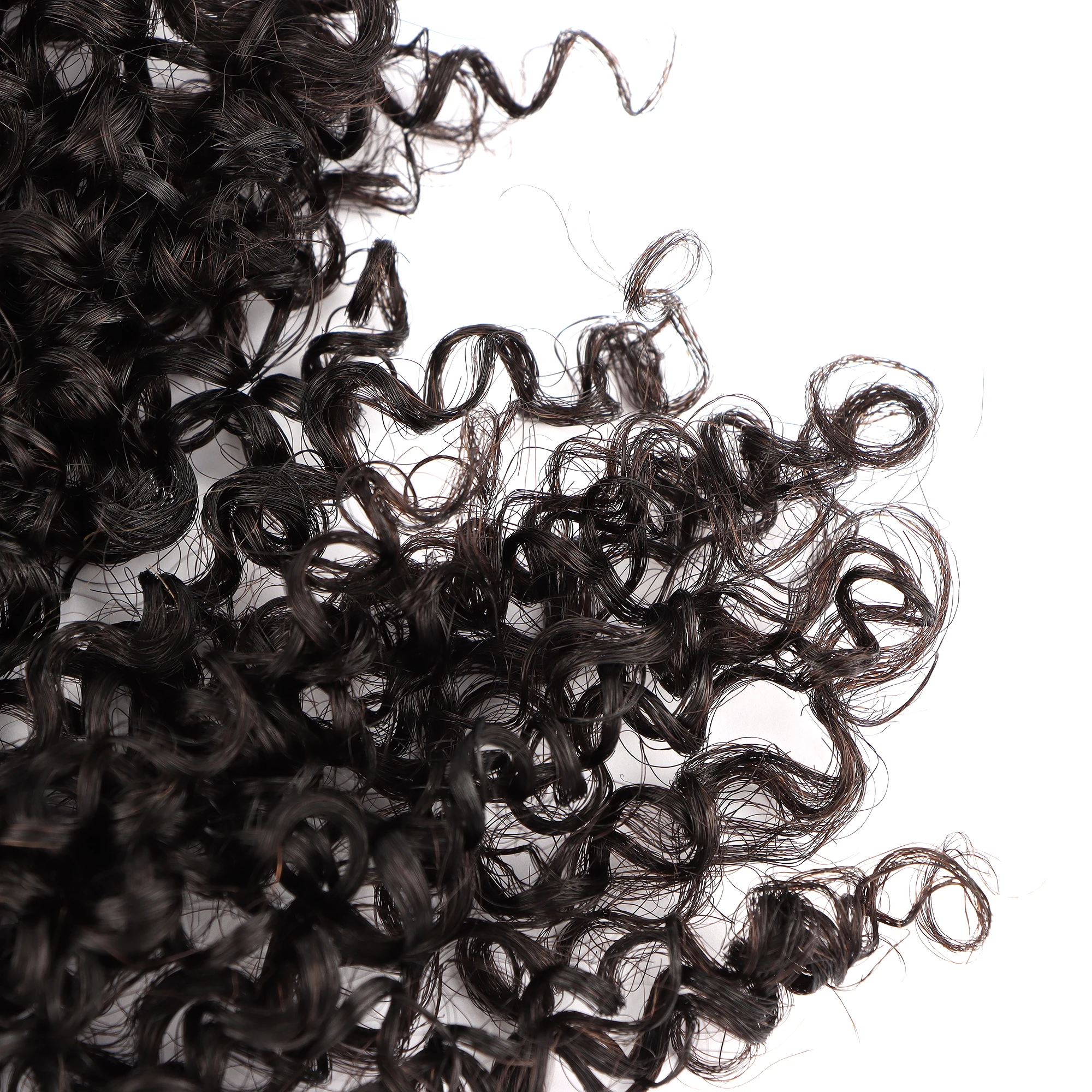 AHVAST pixie curly hair bundles deep wave 100g human hair weft for boho braiding