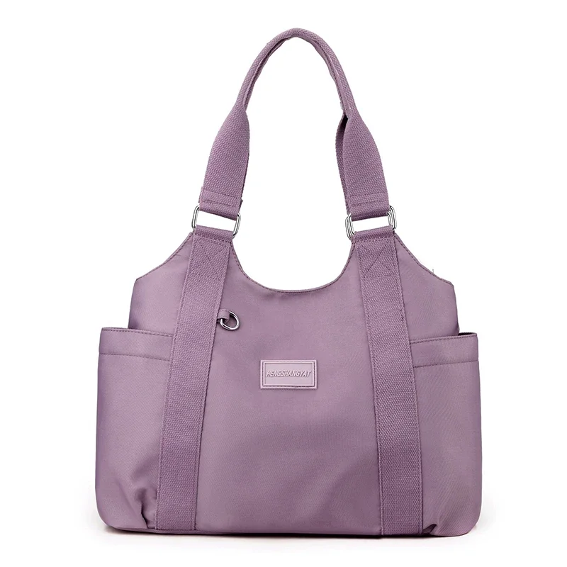 thumbnail image 1 of Bolsos de hombro para mujer con cremallera y hilo de coser sólido, bolsos cruzados para mujer, bolsos de nailon de gran capacidad 2024, 1 of 4