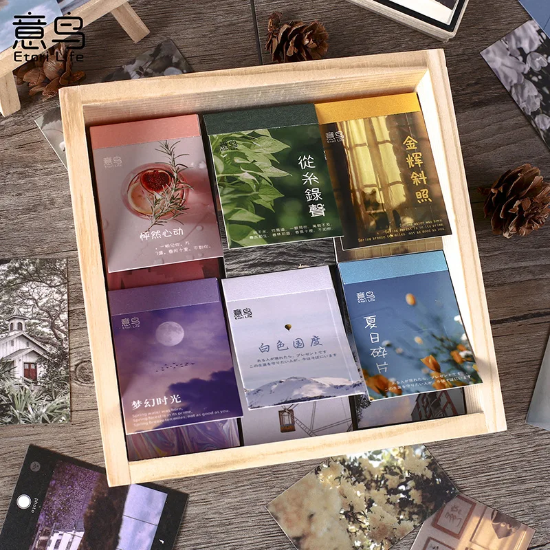 

20Packs Wholesale Material Book Wish Decoration Paper Collage Literature Scrapbooking Art Hand Account school Label 4*6cm