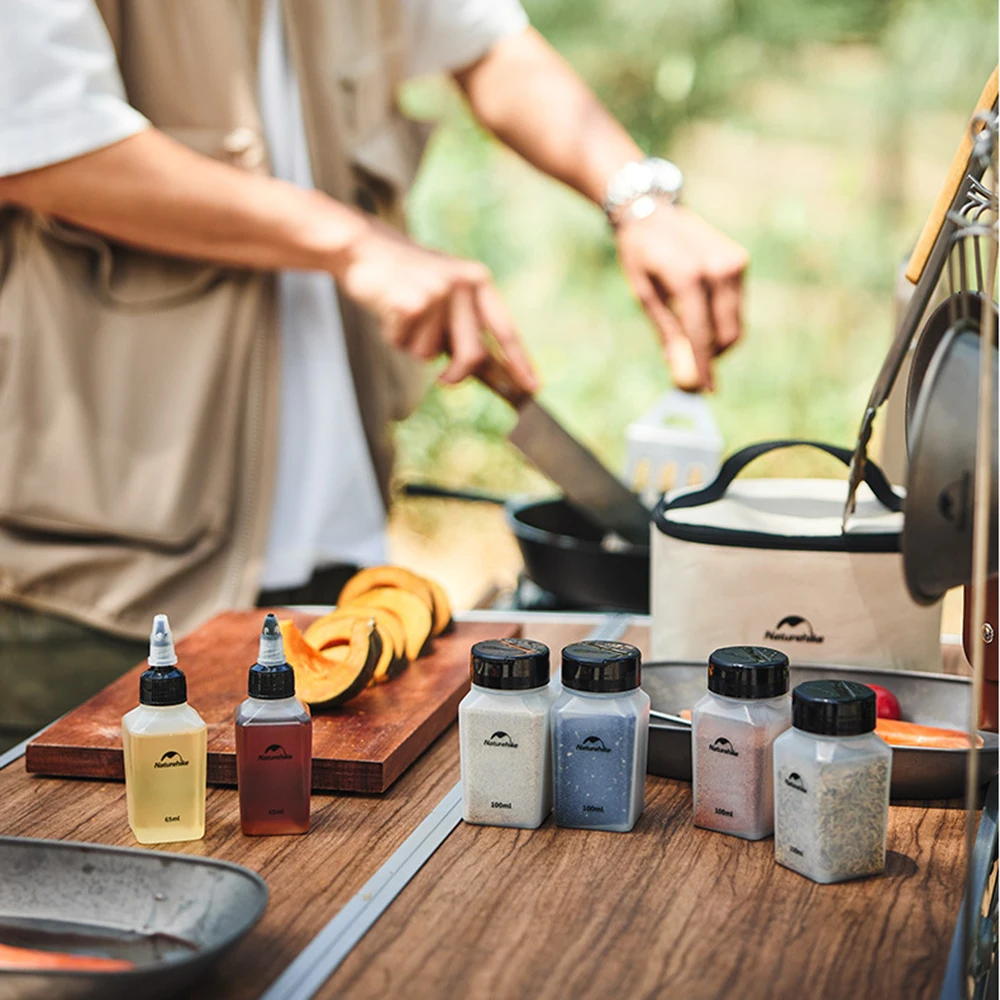 Seasoning Jar Seasoning Container Portable Spice Bottle Cookware Set Liquid Powder BBQ Picnic Storage Can