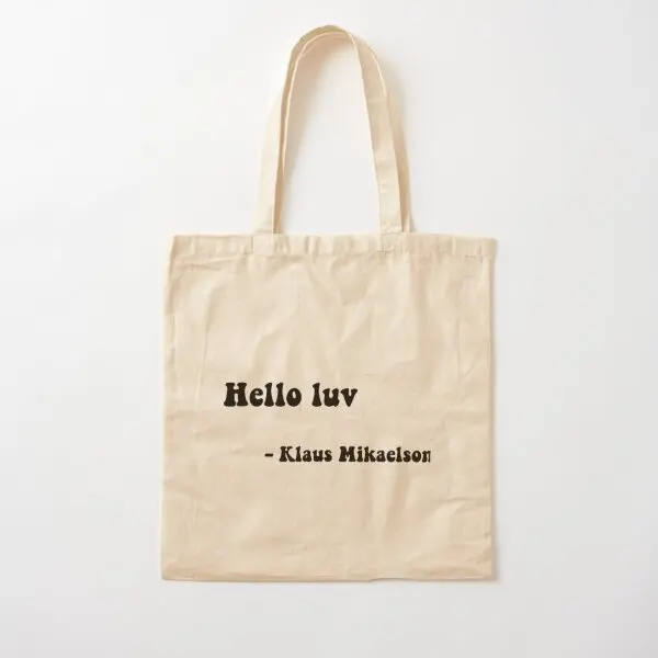 

Klaus Mikaelson Quote Cotton Canvas Bag Reusable Fashion Fabric Printed Handbag Tote Casual Shopper Foldable Unisex Designer