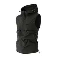 Gilet à capuche de Protection UV pour hommes et femmes, vêtements de course tendance, Protection solaire, veste sans manches 3