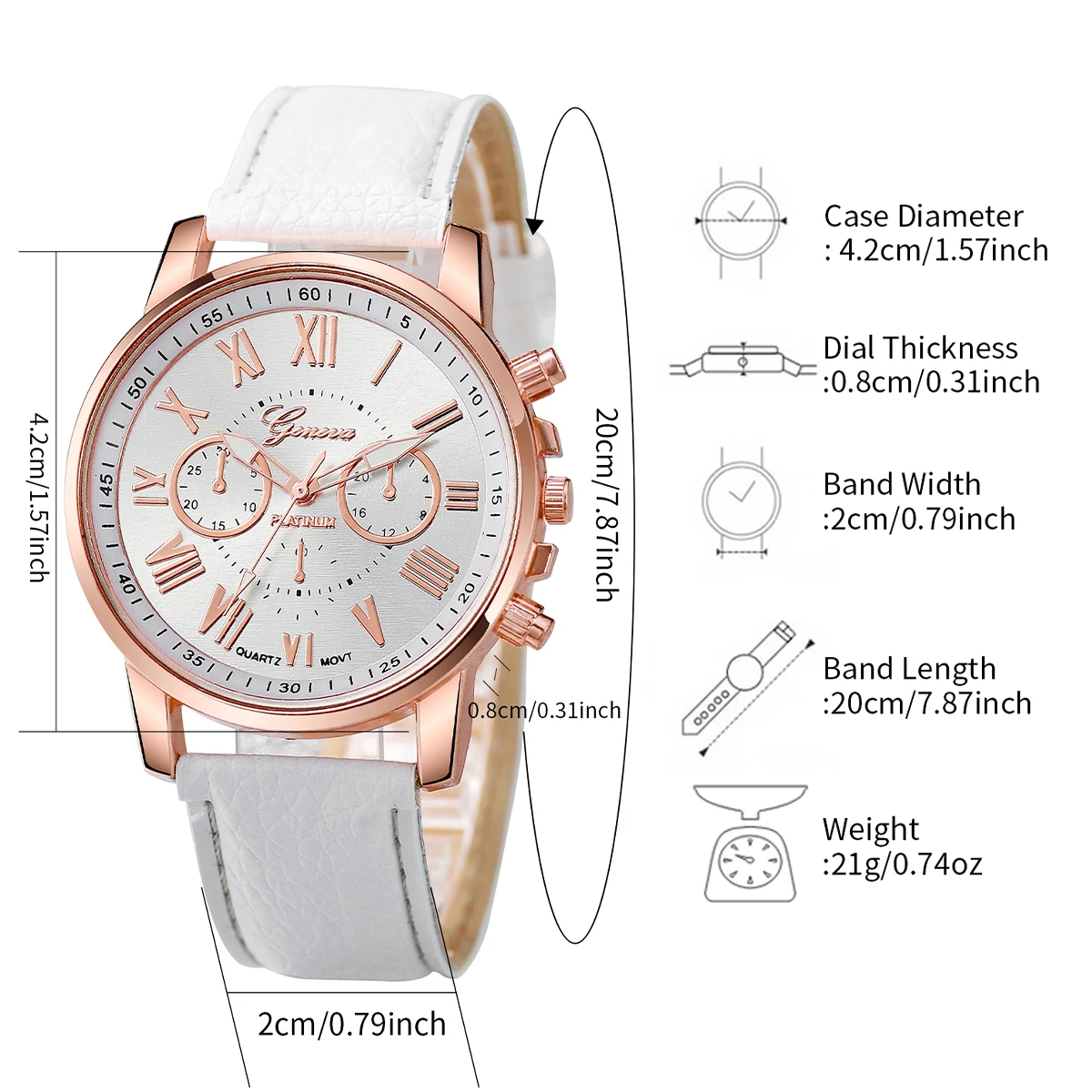 7PCs/Set Hot Women's Watch Combination Set New Creative Trendy Watch Leather Watch Silicone Watch Jewelry Set Box Not Included