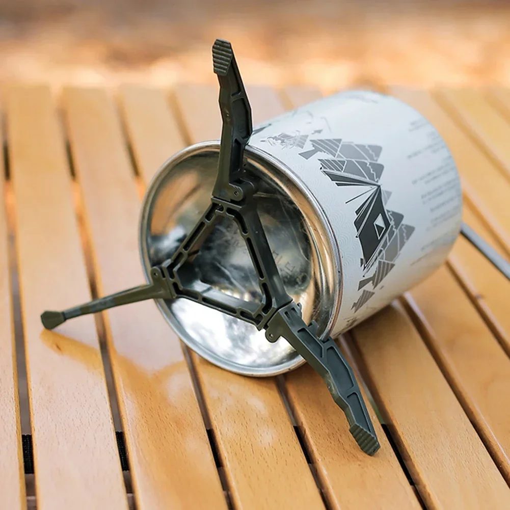 Nylon Gas Canister Stand Foldable Outdoor Gas Tank Bracket Camping Stove Bottle Stand Universal Tripod Folding Canister Stand Image 18