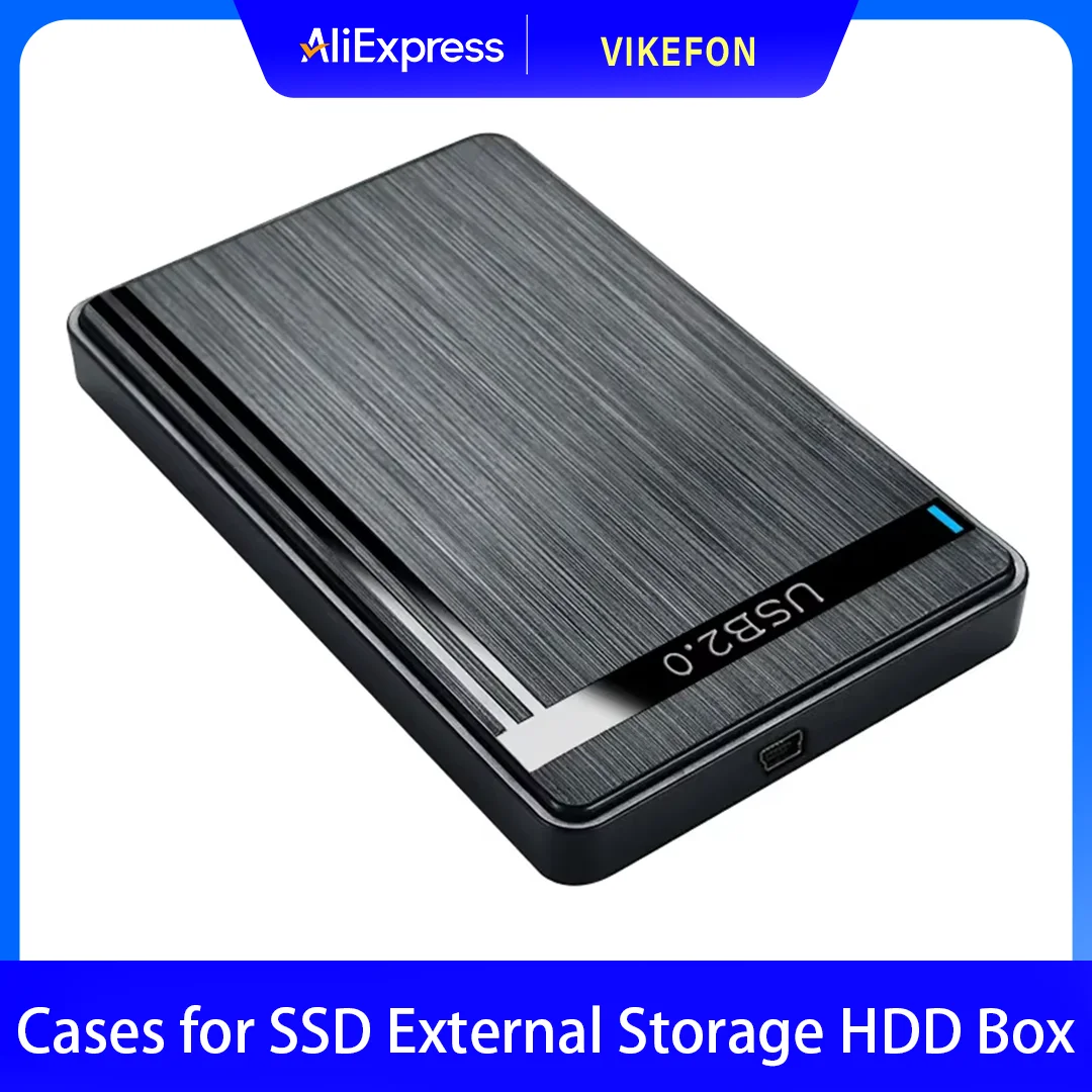 2.5" SATA to USB3.0 HDD Enclosure Mobile Hard Drive Cases for SSD External Storage HDD Box With USB3.0/2.0 Cable ABS