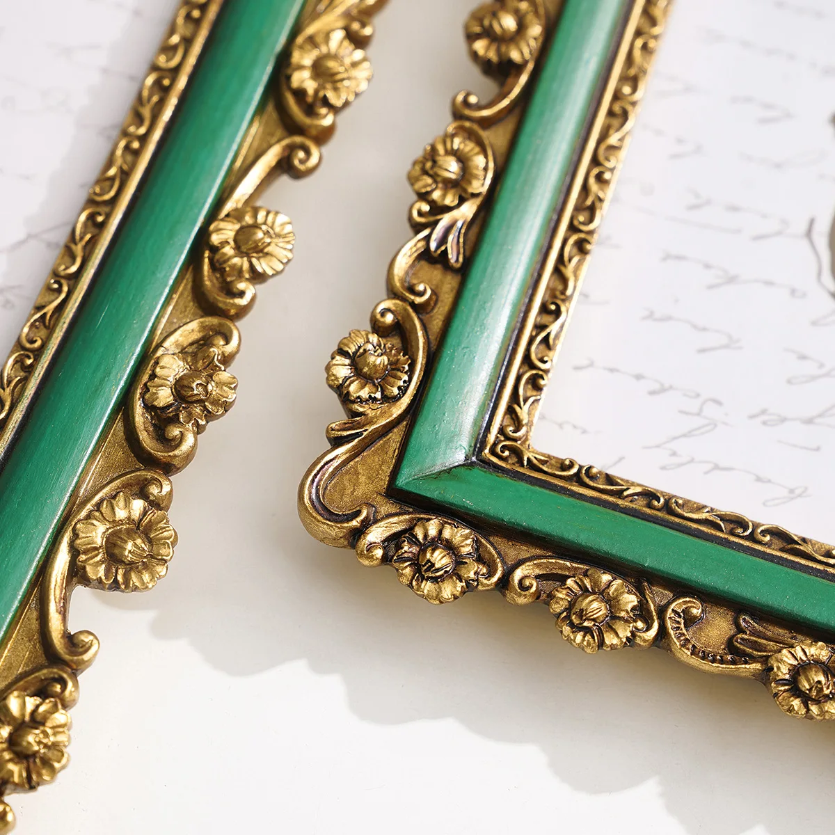 1PC, resin material three-dimensional crabapple pattern home decoration photo frame, rectangular photo display photo frame