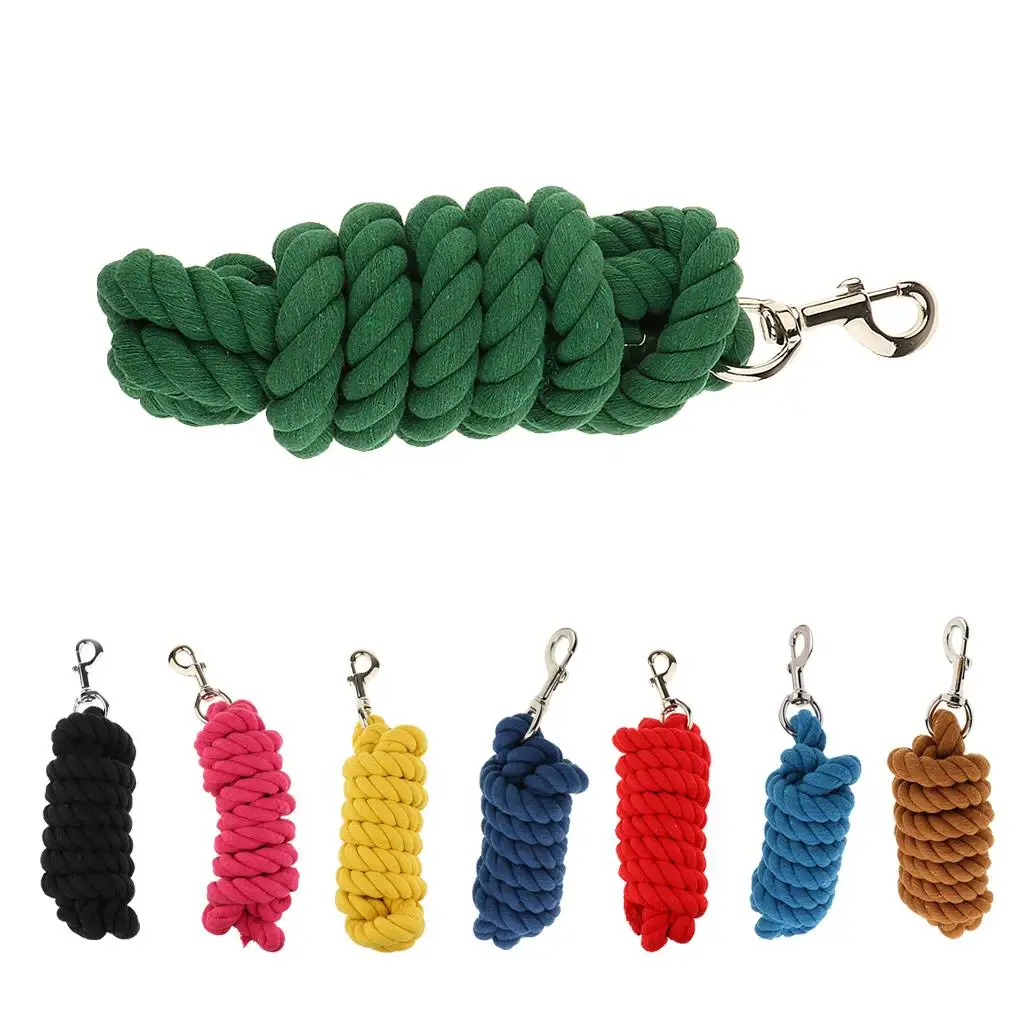 Horse Pony Plaited Ropes Halters Cotton Weave Rein Many Colors to Choose 4