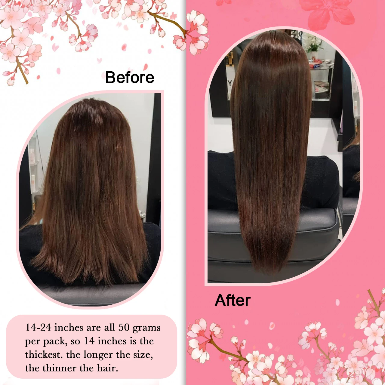 Micro Loop Human Hair Extensions Brown #4 Natural Straight Micro Link Hair Extension Link Extension 50g 1g/s