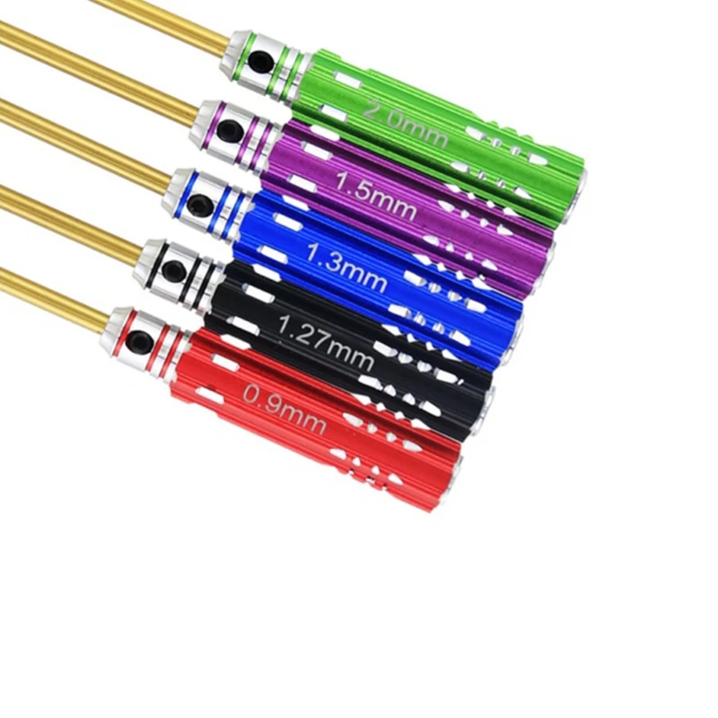 미니 0.9mm 1.27mm 1.3mm 1.5mm 2.0mm 육각 스크류 드라이버 세트 크롤러 트럭 내구성에 사용되는 HSS 육각 드라이버
