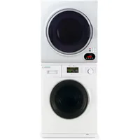 Basic Stackable 13 lbs Washer + Vented Sensor Dryer 3.5cf 110V, Automatic, Compact Washing Machine, 120 Volts 1