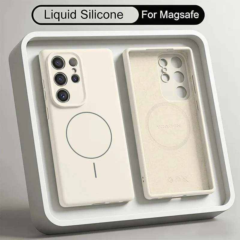 Original Liquid Silicone Magnetic Phone Case For Samsung Galaxy S26 S25 S24 Ultra Plus S26Ultra Cases Shockproof Bumper Cover 3