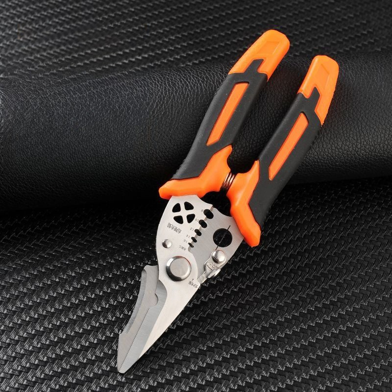 Multifunctional Wire Stripper Crimping Wire Sharp-nosed Pliers Cut Wire Split Wire Electrician Special Stripping Pliers