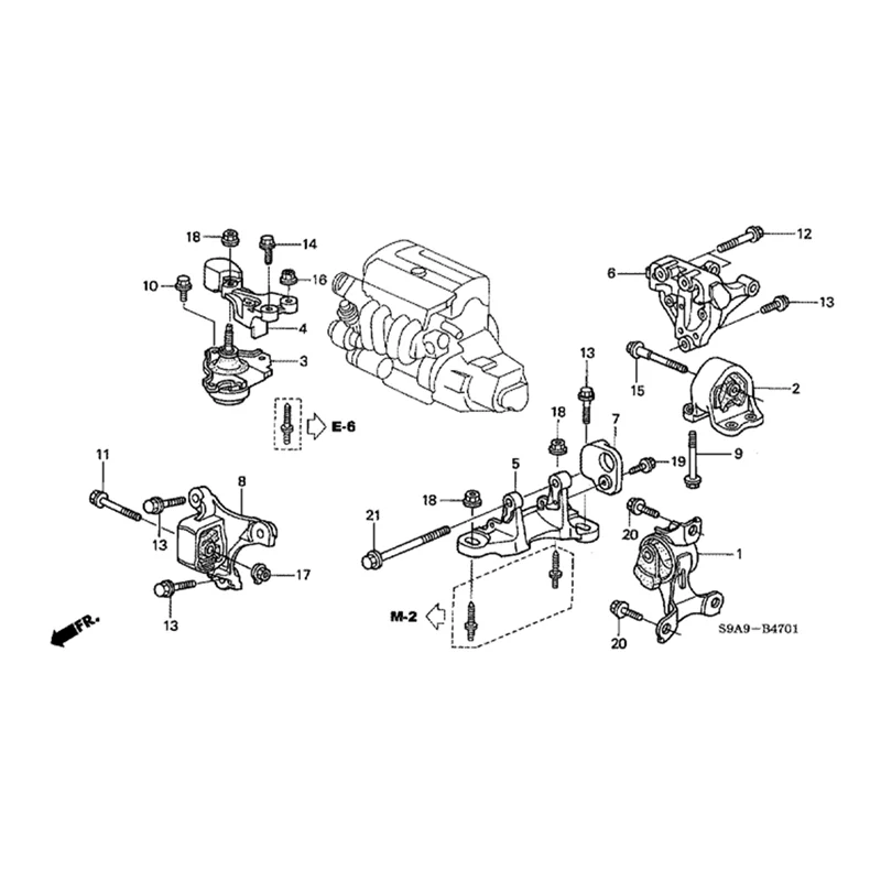 50823-S9A-013 Honda CR-V 2002-2006 50823S9A013 용 자동차 엔진 장착 마운트 모터 마운트 브래킷
